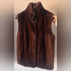 Rich Brown Mink Fur Vest